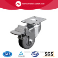 Zinc 2.5 Inch 70Kg Plate Brake TPE Caster